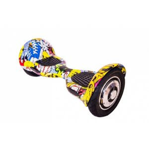Гироскутер Smart Balance 10" c Приложением и Самобалансировкой (Желтый граффити)